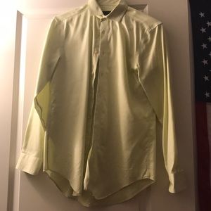 Men’s Dress Shirt Yellow Slim Fit size 15/33